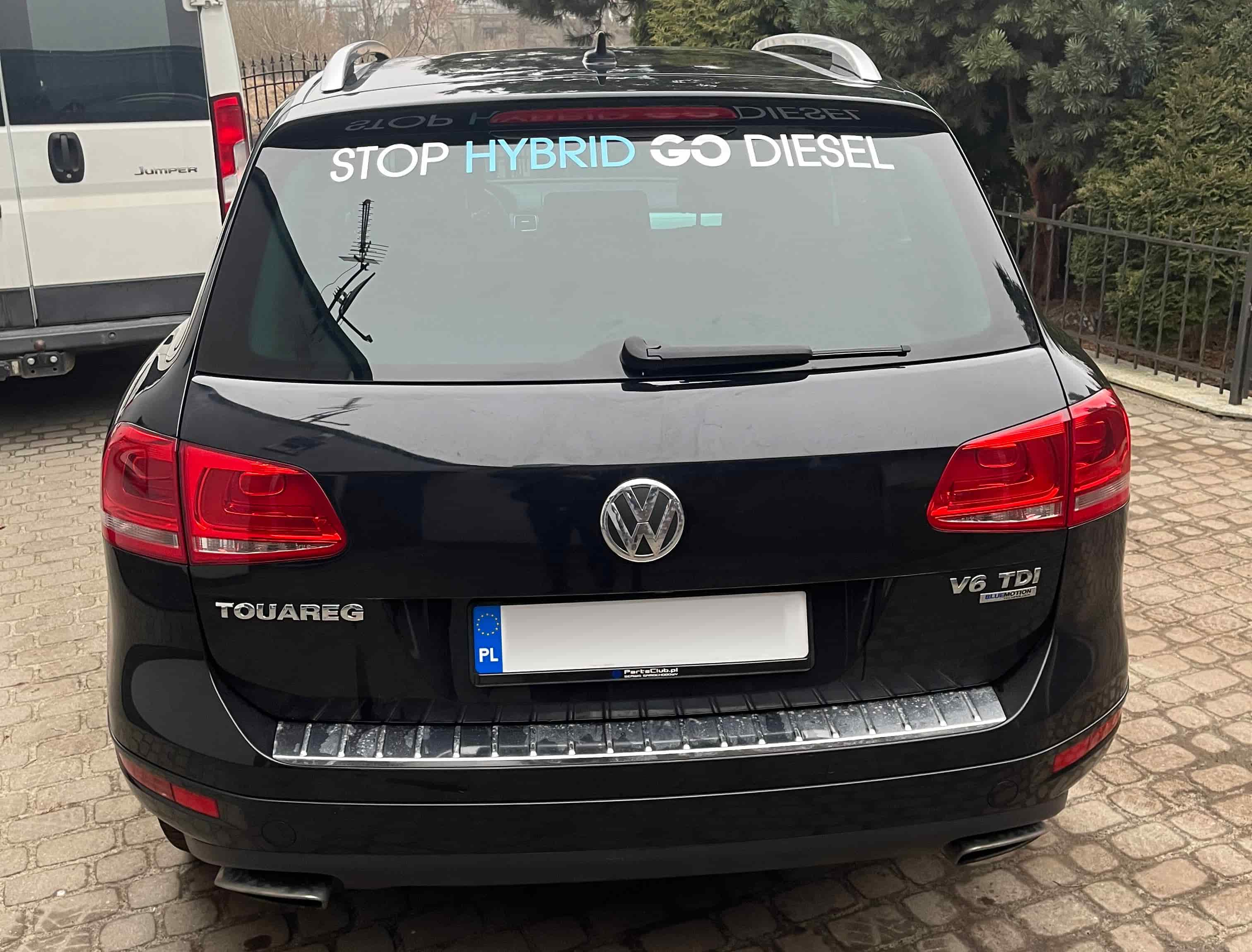 napis stop hybrid go Diesel