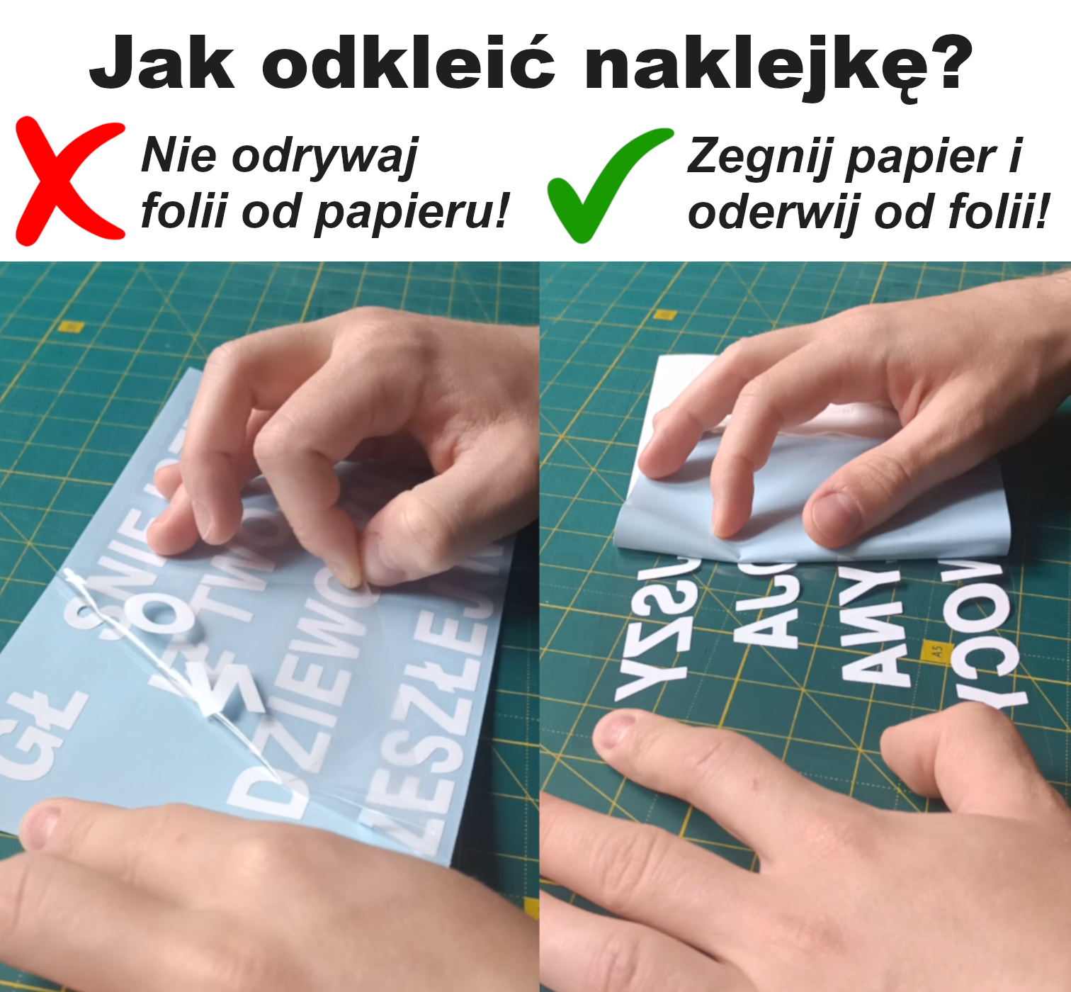 jak odkleić naklejkę
