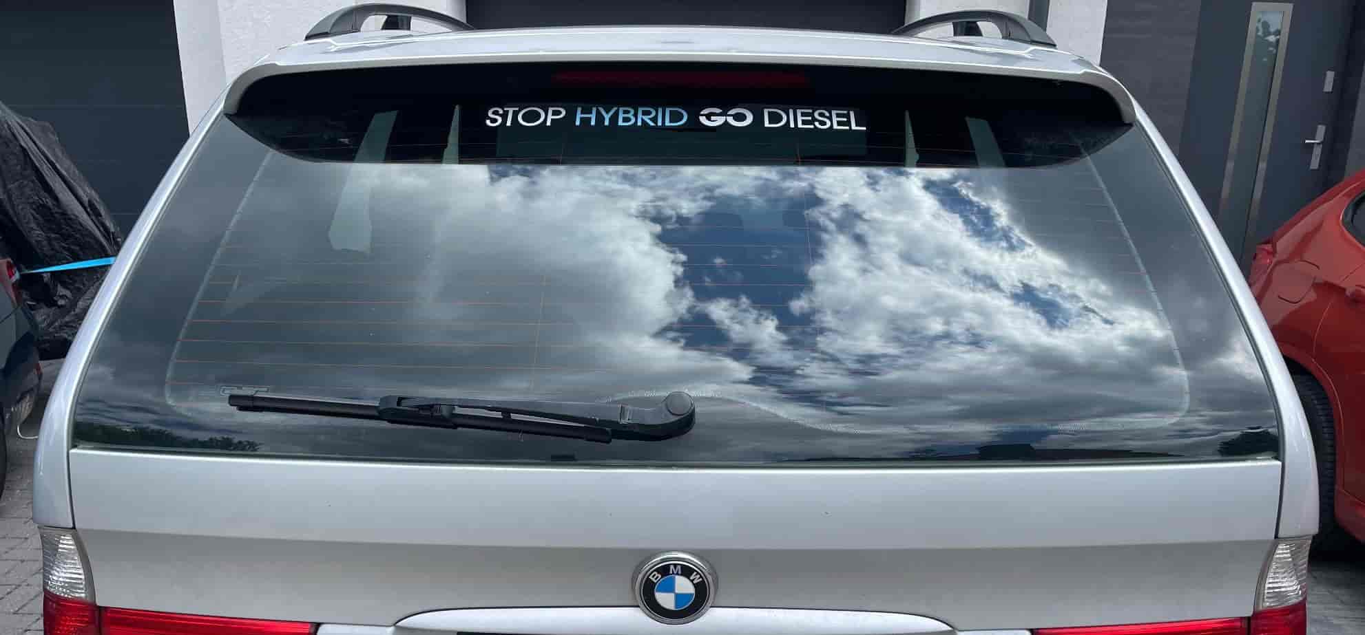 Naklejka Stop Hybrid Go Diesel