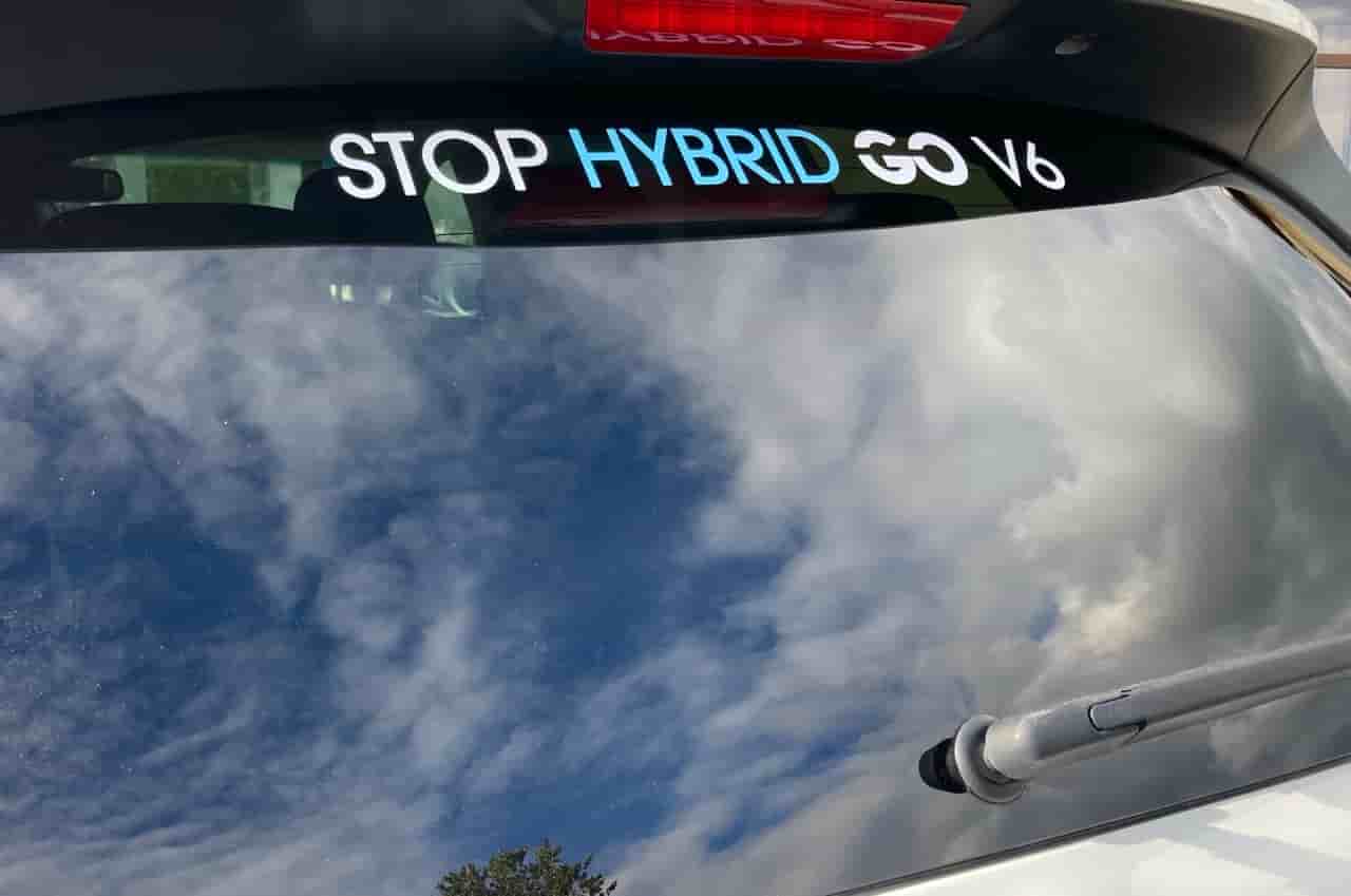 Naklejka Stop Hybrid Go V6